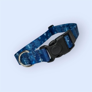 Obroża ,,Śnieżynki'' szer.taśmy 2,5cm