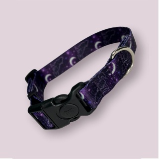 Obroża ,,Wilk pod księżyce'' szer.taśmy 1,5cm